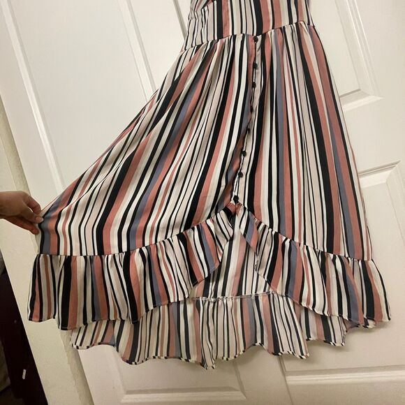 Maurices Women's Striped Casual Button Down Maxi Dress Size M - Picture 9 of 10